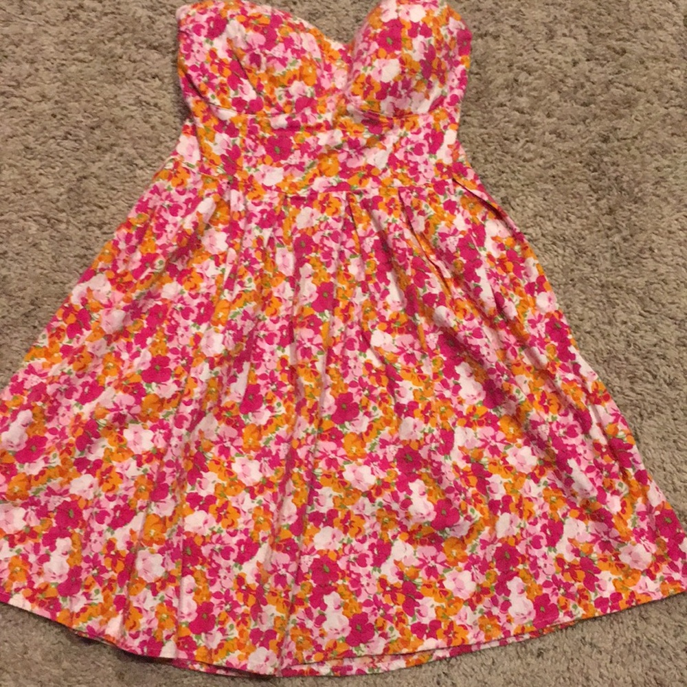 Pink floral sundress